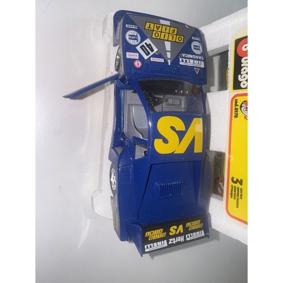 Vintage Burago 1:24 Lancia Beta Montecarlo 0170 Metal Diecast (18/2/1983) #40 - Picture 5 of 16